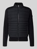 BOSS Regular Fit Strickjacke aus Baumwoll-Schurwoll-Mix Modell 'H-Facente' Black