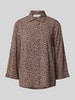 Christian Berg Woman Hemdbluse mit Knopfleiste Mittelbraun