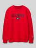 CHAMPION Sweatshirt mit Label-Print Rot