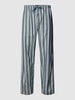 Schiesser Spodnie od piżamy ze wzorem w szkocką kratę model ‘Mix + Relax’ Niebieski
