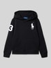 Polo Ralph Lauren Teens Hoodie met logostitching Zwart