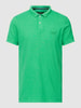 Superdry Poloshirt met logostitching, model 'VINT DESTROY' Grasgroen