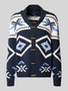 MCNEAL Strickjacke im Allover-Look mit Schalkragen Dunkelblau