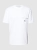 Calvin Klein Jeans T-shirt met borstzak en labelpatch Wit