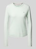 Tommy Hilfiger Strickpullover mit Logo-Stitching Mint