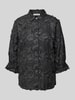 Christian Berg Woman Bluse mit verdeckter Knopfleiste Black