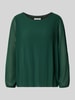 ZABAIONE blouse met lange mouwen van viscosemix model 'EVA' Donkergroen