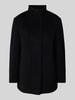 ICONS Cinzia Rocca Wolljacke mit verdeckter Knopfleiste Black