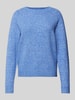 Vero Moda Gebreide pullover met lange mouwen, model 'DOFFY' Blauw gemêleerd