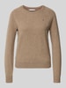 Tommy Hilfiger Regular fit gebreide pullover van een mix van wol en kasjmier Taupe