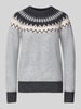Vero Moda Regular fit gebreide pullover met wol, modell 'SIMONE' Lichtgrijs gemêleerd