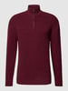 Esprit Collection Gebreide pullover met schipperskraag Rood