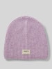 Barts Beanie met labelpatch, model 'Darty' Lila