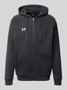 Under Armour Sweatjack met kangoeroezak Zwart