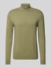 SELECTED HOMME Regular fit schipperstrui van puur katoen, model 'BERG' Olijfgroen gemêleerd