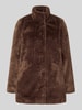Only Regular Fit Mantel in Kunstfell-Optik Modell 'VIDA' Schoko