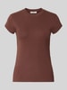 Topshop T-shirt met ronde hals model 'EVERYDAY' Donkerbruin