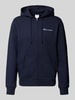CHAMPION Sweatjack met labelstitching Marineblauw