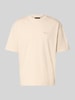 PEGADOR Oversized T-shirt z Wyhaftowane logo Piaskowy
