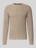 Only & Sons Regular fit gebreide pullover van katoenmix met wol, model 'LITUS' Beige