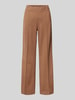 ROSNER Wide leg stoffen broek met elastische band, model 'May' Camel