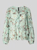Marc Cain Blouse in all-over look met volants Mintgroen