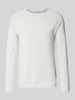 Jack & Jones Strickpullover mit Label-Patch Modell 'HILL' Mittelgrau Melange