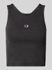 CHAMPION Fitted Fit Crop Top mit Label-Stitching Black