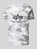 Alpha Industries T-Shirt mit Label-Print Weiss