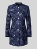 WHITE LABEL Lange blazer met opstaande kraag Marineblauw