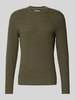 JACK & JONES Strickpullover aus reiner Baumwolle Modell 'Ryder' Oliv