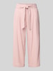 Only Regular fit culotte met strikceintuur, model 'CARO' Roze