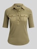 Lauren Ralph Lauren Slim Fit T-Shirt aus Baumwoll-Mix Modell 'HAIDELLE' Khaki