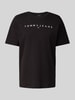 Tommy Jeans T-shirt o kroju regular fit z wyhaftowanym logo Czarny