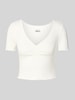 Only Regular Fit Crop Top aus Baumwoll-Elasthan-Mix Modell 'BETTY' Offwhite