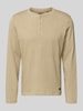 Blend Longsleeve mit kurzer Knopfleiste Modell 'BRAT' Beige