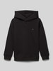 Tommy Hilfiger Teens Hoodie met logostitching, model 'TIMELESS' Zwart