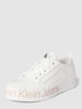 Calvin Klein Jeans Plateau-Sneaker mit Label-Print  Modell 'VULC' Weiß