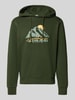 Jack & Jones Hoodie met motiefprint, model 'SUN' Donkergroen