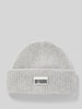 Drykorn Beanie met labelpatch, model 'NEREA' Lichtgrijs