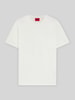 HUGO Slim fit T-shirt van puur katoen, model 'DIMERSTEE' Offwhite