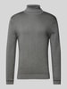 OLYMP Level Five Slim Fit Strickpullover mit Rollkragen Stein