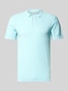 Blend Regular Fit Poloshirt mit gerippten Abschlüssen Modell 'AIDEN' Hellblau