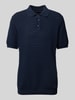 MCNEAL Regular fit poloshirt met structuurmotief Donkerblauw