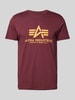 Alpha Industries T-shirt van zuiver katoen Bordeaux