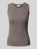 Drykorn Tanktop in Ripp-Optik Modell 'OLINA' Schlamm
