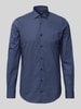 Tommy Hilfiger Tailored Slim Fit Business-Hemd mit Knopfleiste Marine