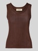 MOS MOSH Tanktop mit Rundhalsausschnitt Modell 'Relena' Beige