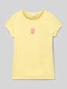 s.Oliver RED LABEL T-shirt o linii A z haftem Jasnożółty