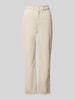 OPUS Tapered Fit Jeans mit offenem Saum Modell 'Eboni' Beige